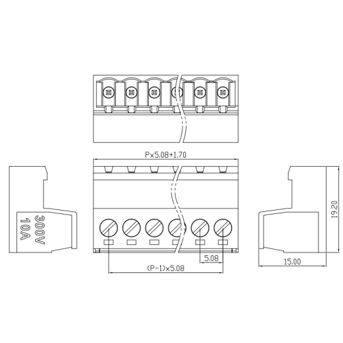 XK2EDGRK-5.08 솔더리스 엉덩이 플러그 터미널 2EDGKP-5.08mm 터미널 블록 커넥터